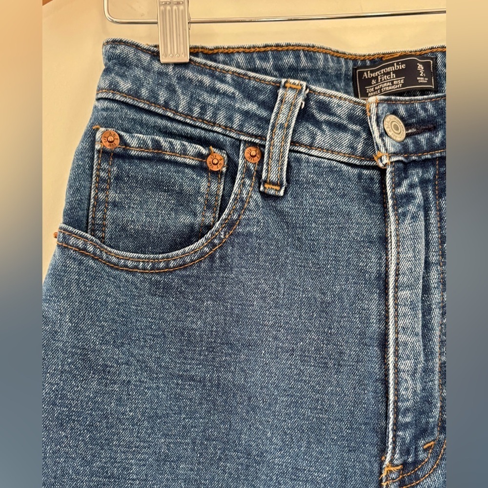 Abercrombie & Fitch Woman Size 26 Short‎ Zoe Natural Rise Ankle Straight Jean - Picture 8 of 11